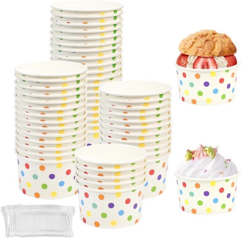Kleemeiero Kleemeiero Papier-Eisbecher 50×240 ml mit Löffeln