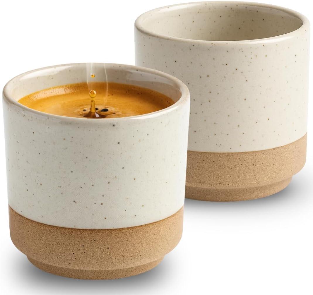Maxito Espressotassen Steingut braun 100 ml 2er