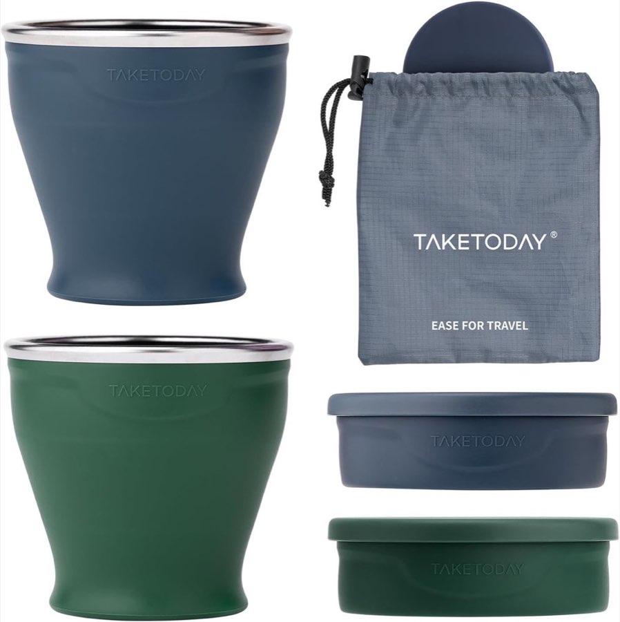 TakeToday Faltbecher 240 ml 2er-Set
