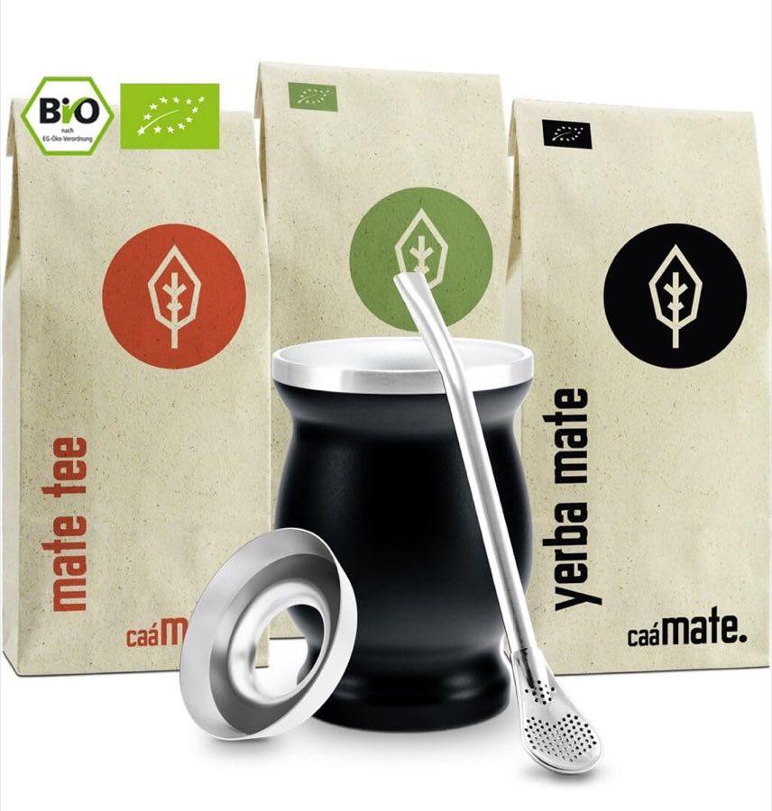 caámate Bio-Set Edelstahl + 3× Mate