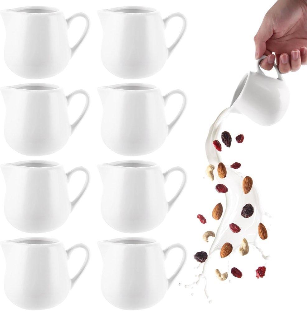 LOLYSIC Milchkännchen Porzellan 240 ml (8er-Set)