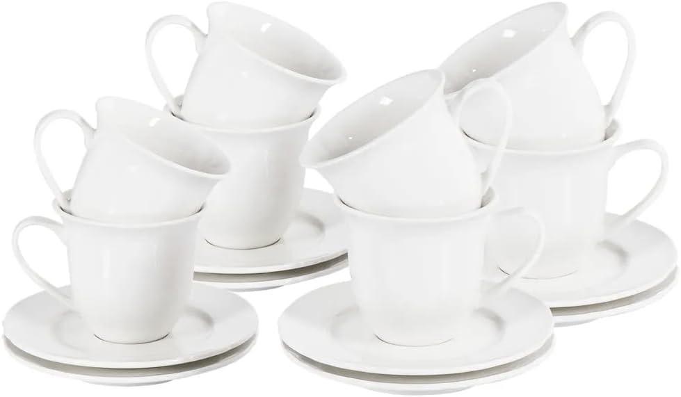 QWDSJS QWDSJS Porzellan 8-teilig mit Untertassen 200 ml