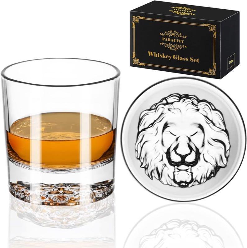 PARACITY Whiskygläser Löwenmuster 2er 300 ml