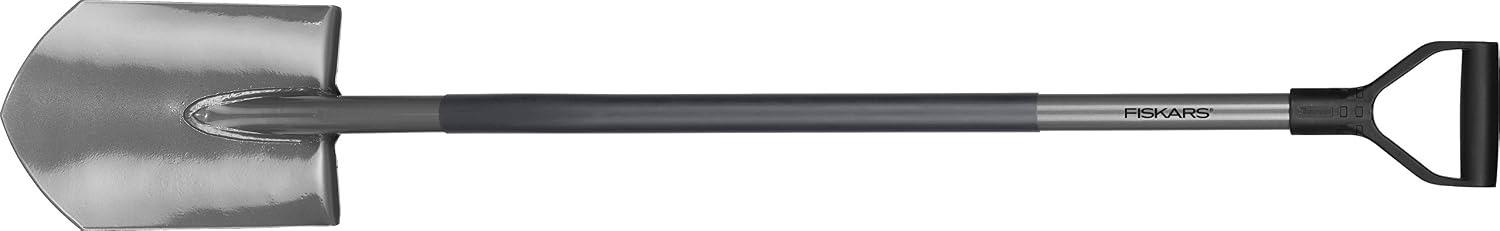 Fiskars Ergonomic Gärtnerspaten Spitz 125 cm Silber