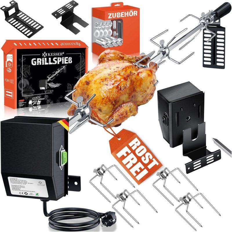 KESSER Grillspieß Set 107 cm schwarz