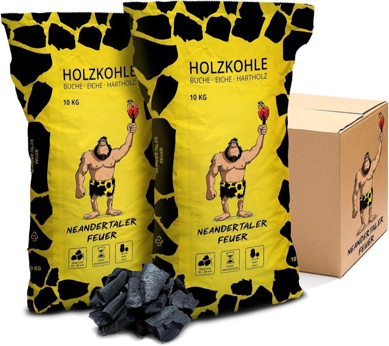 Neandertaler Feuer Buchen-Grillkohle 20 kg