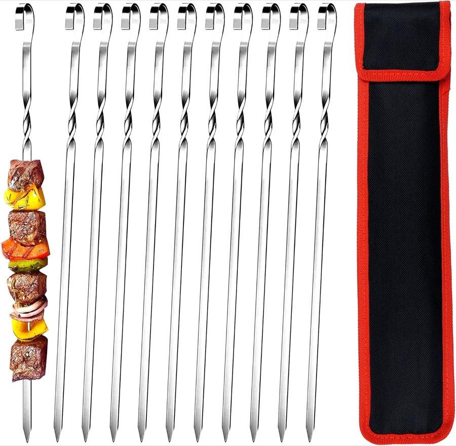 GXFCING 20er SUS304 Spieße 40 cm