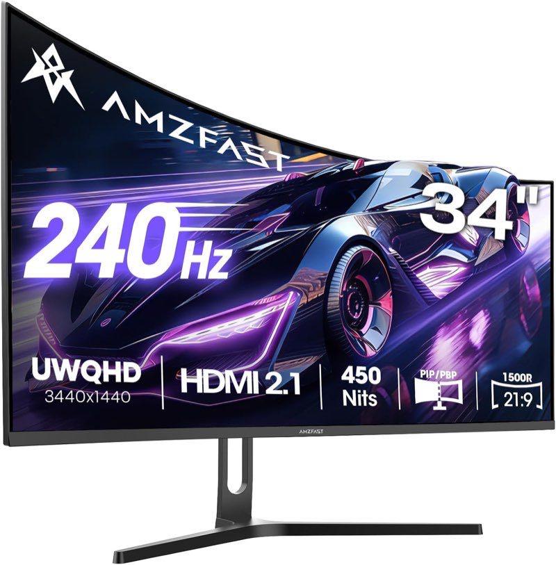 Amzfast 34 Zoll Curved