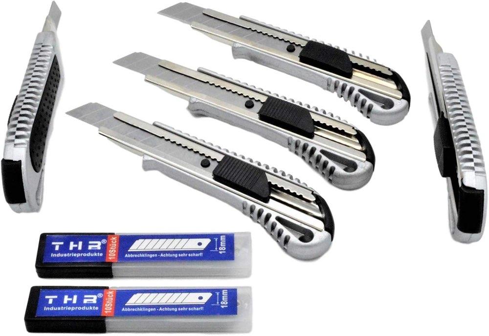 THR 5× Alu Cuttermesser + 20 Klingen