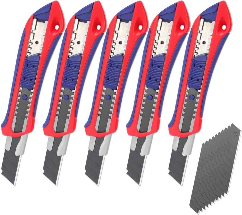 WORKPRO 5× Cuttermesser 18 mm + 20 Klingen