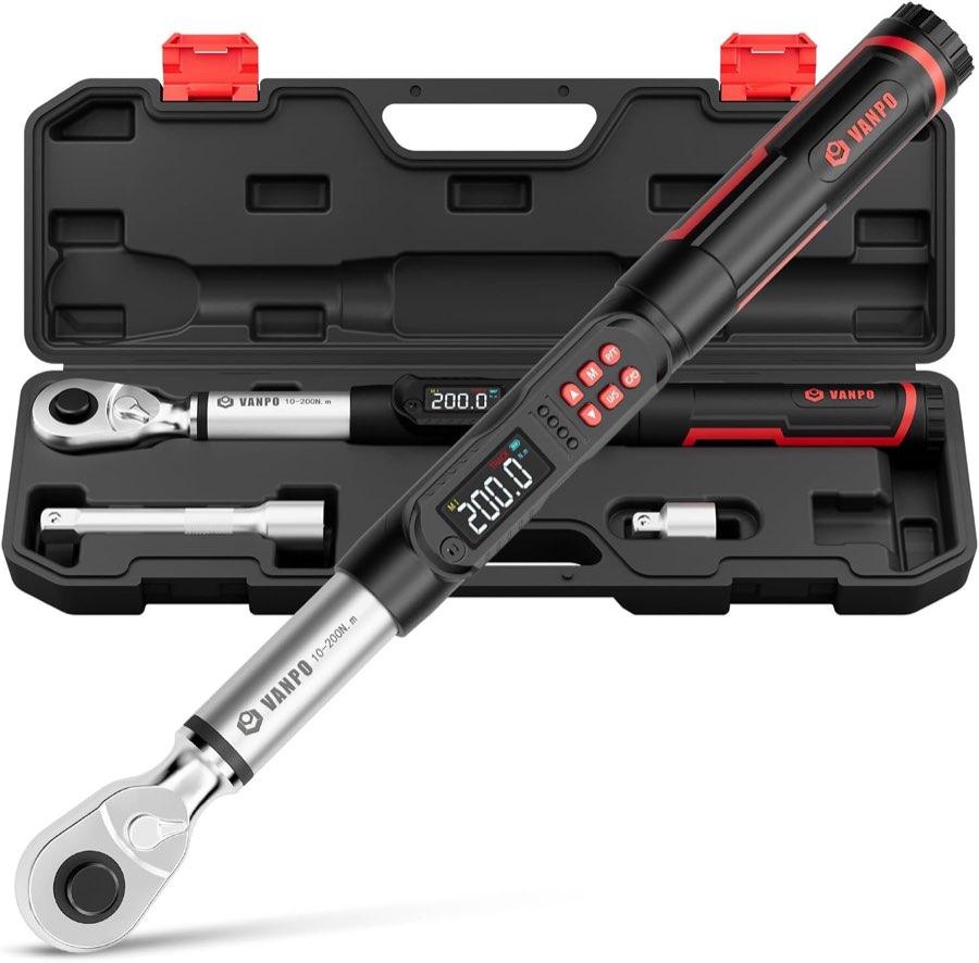 VANPO Digitaler Drehmomentschlüssel 1/2 Zoll 10–200 Nm