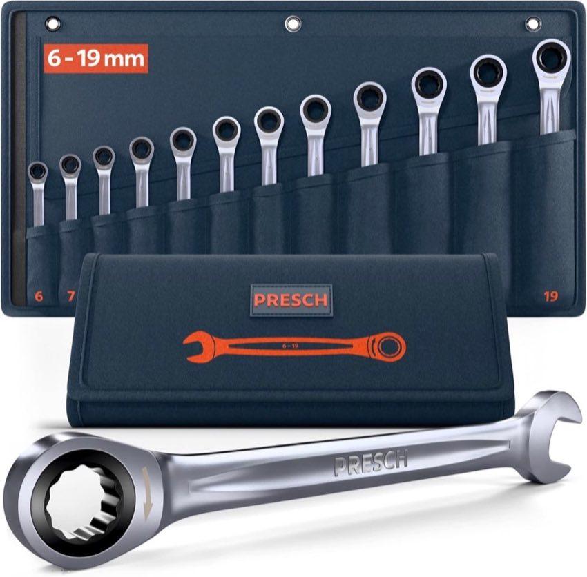 PRESCH Ratschenschlüssel Set 12tlg. 6–19 mm