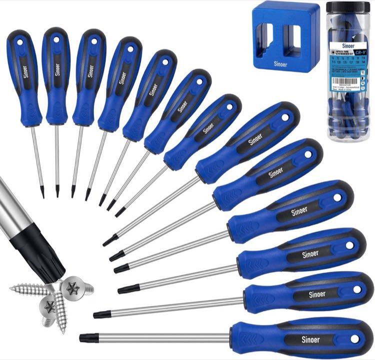 Sinoer Torx-Set 14-teilig magnetisch T5–T40