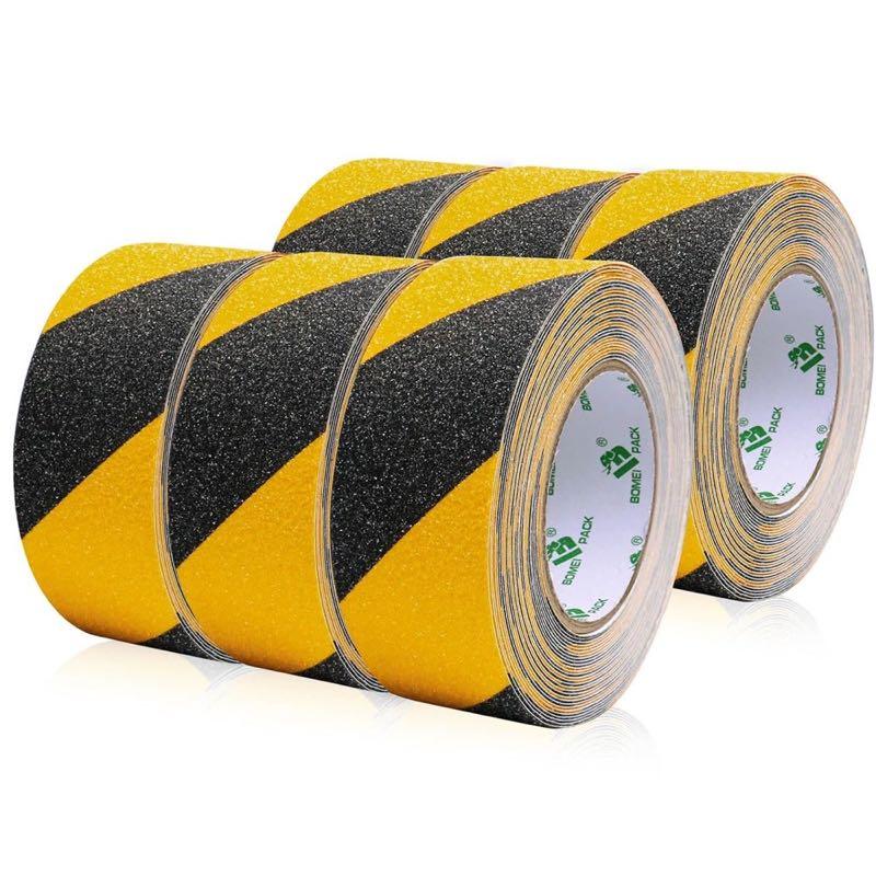 BOMEI PACK Grip-Tape 6×50 mm×10 m schwarz-gelb