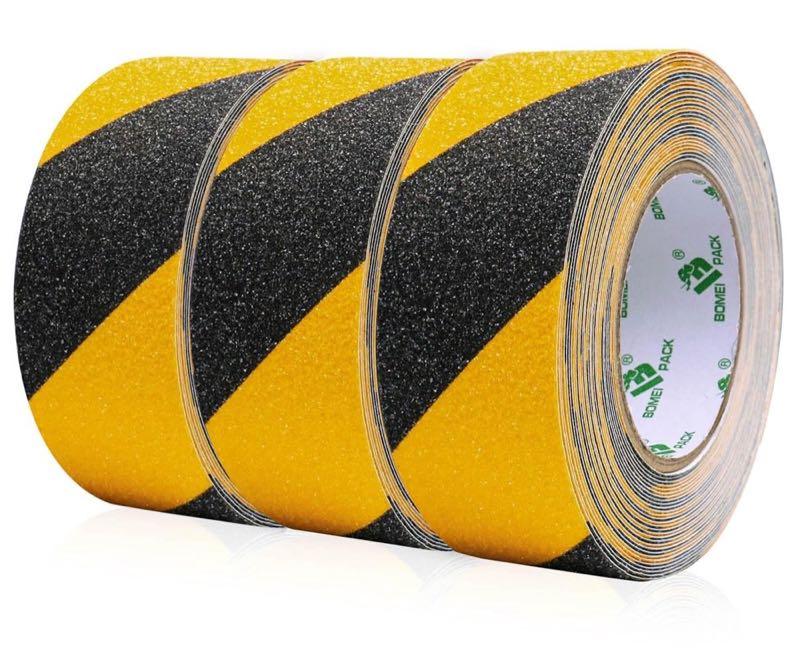 BOMEI PACK Grip-Tape 3×50 mm×10 m schwarz-gelb