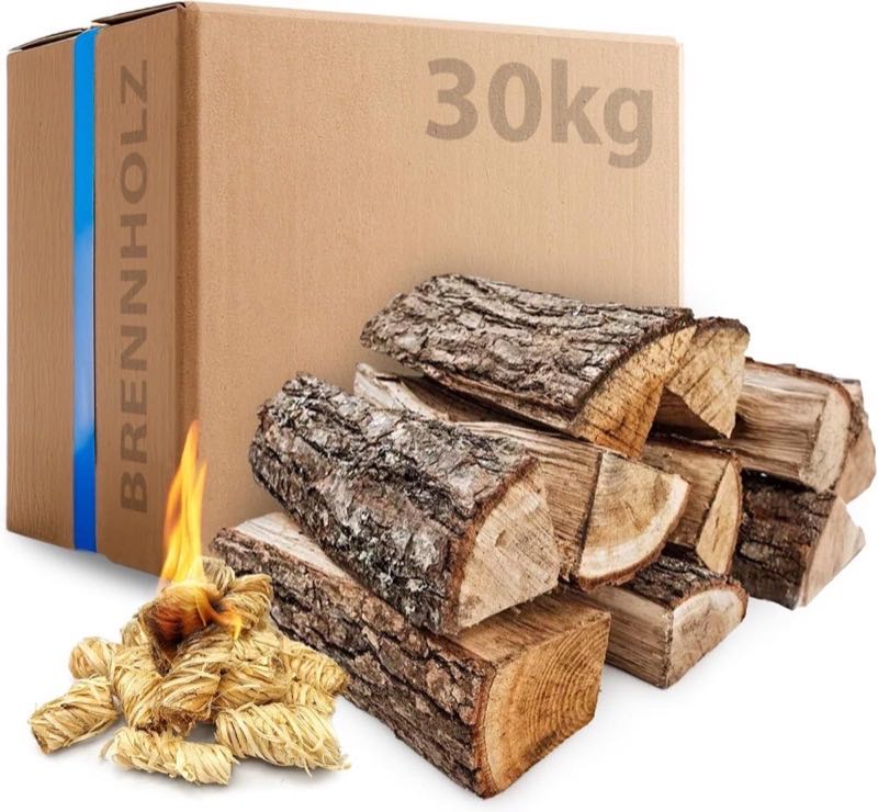 Stahl-Shop24 Eiche 30 kg inkl. 15 Anzünder