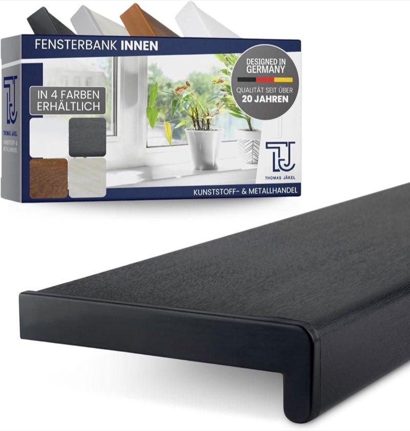 TJ PVC-Innenfensterbank Anthrazit 10×50 cm