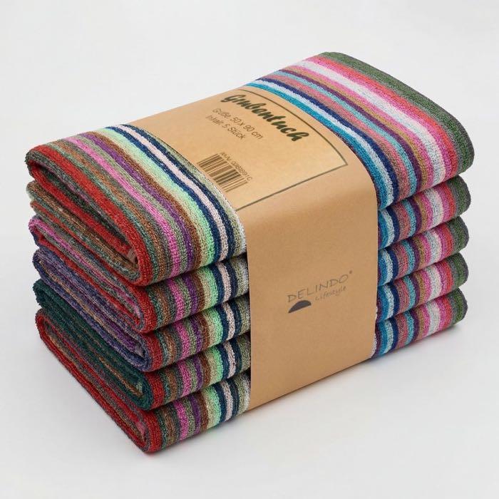 Delindo Lifestyle Grubentücher 5er 50×90 cm 330 g/m²