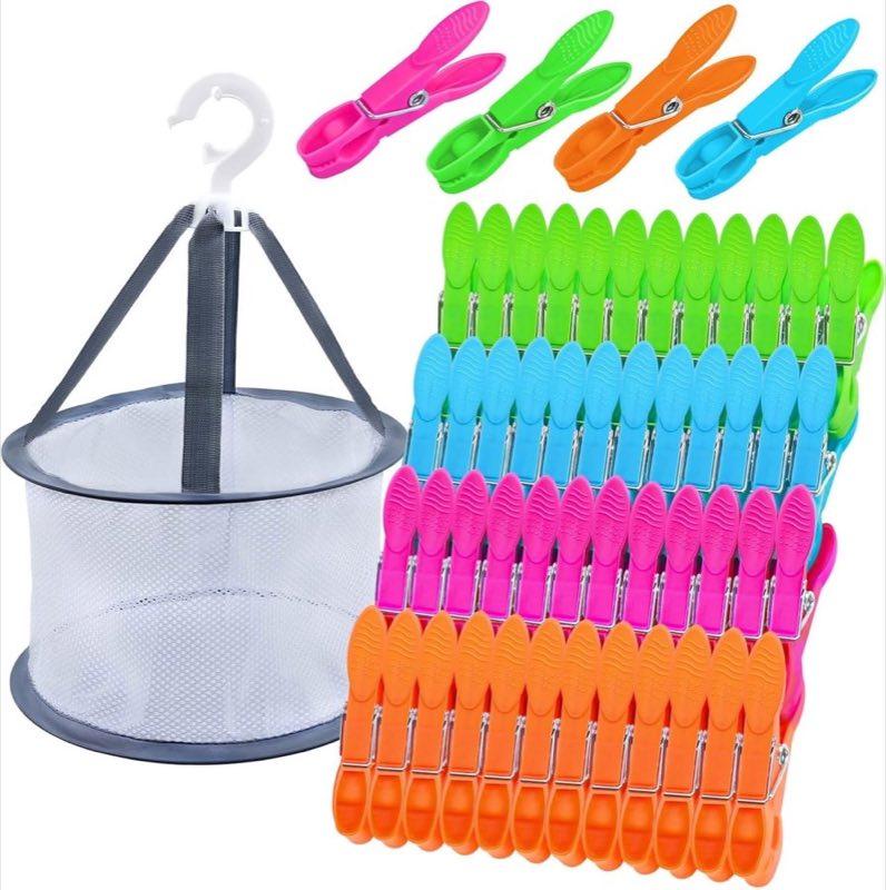 KEYBOO 48 Klammern mit Mesh-Klammerkorb