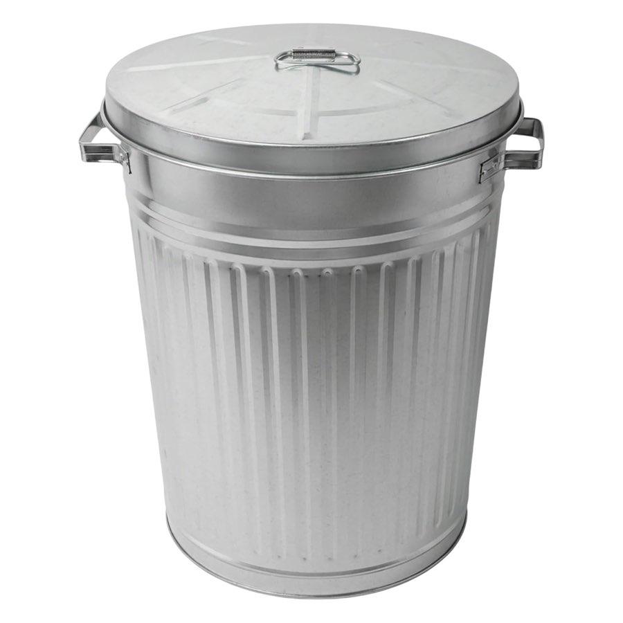 Spetebo Zink-Abfalleimer 55 l mit Deckel