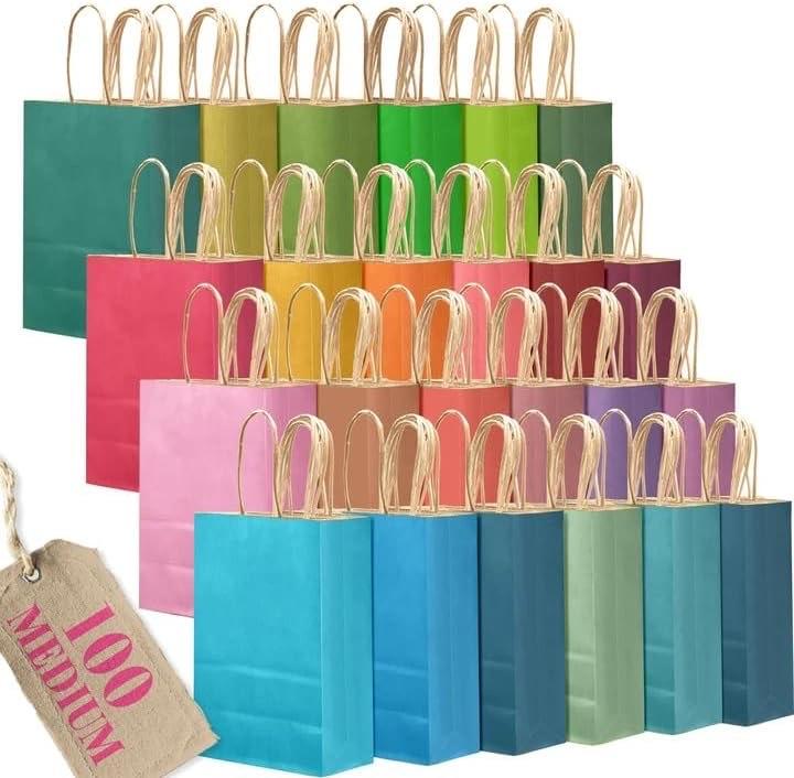 Gcardist Medium 100× bunte Geschenktüten