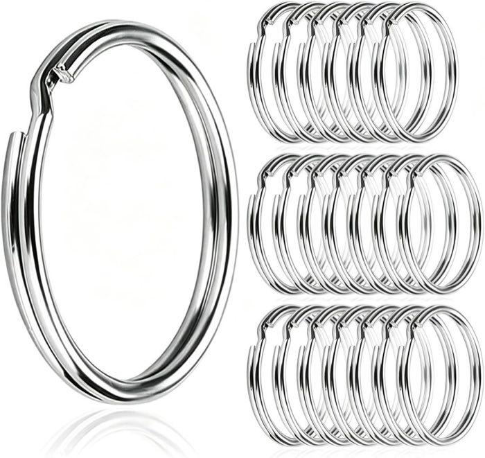 AIOUNIYA AIOUNIYA Edelstahl 304 Schlüsselringe 20×25 mm rund