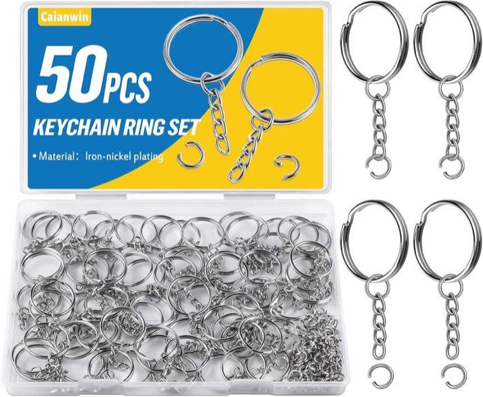 Caianwin Schlüsselring mit Kette 50er