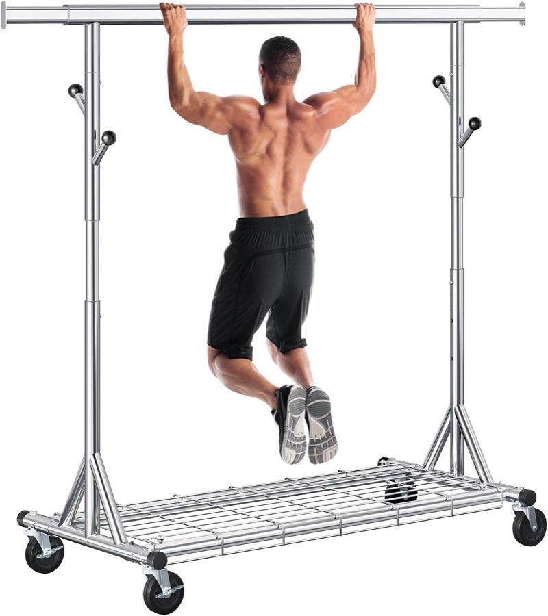 Gewudraw Gewudraw Schwerlast Kleiderständer Chrom 285 kg