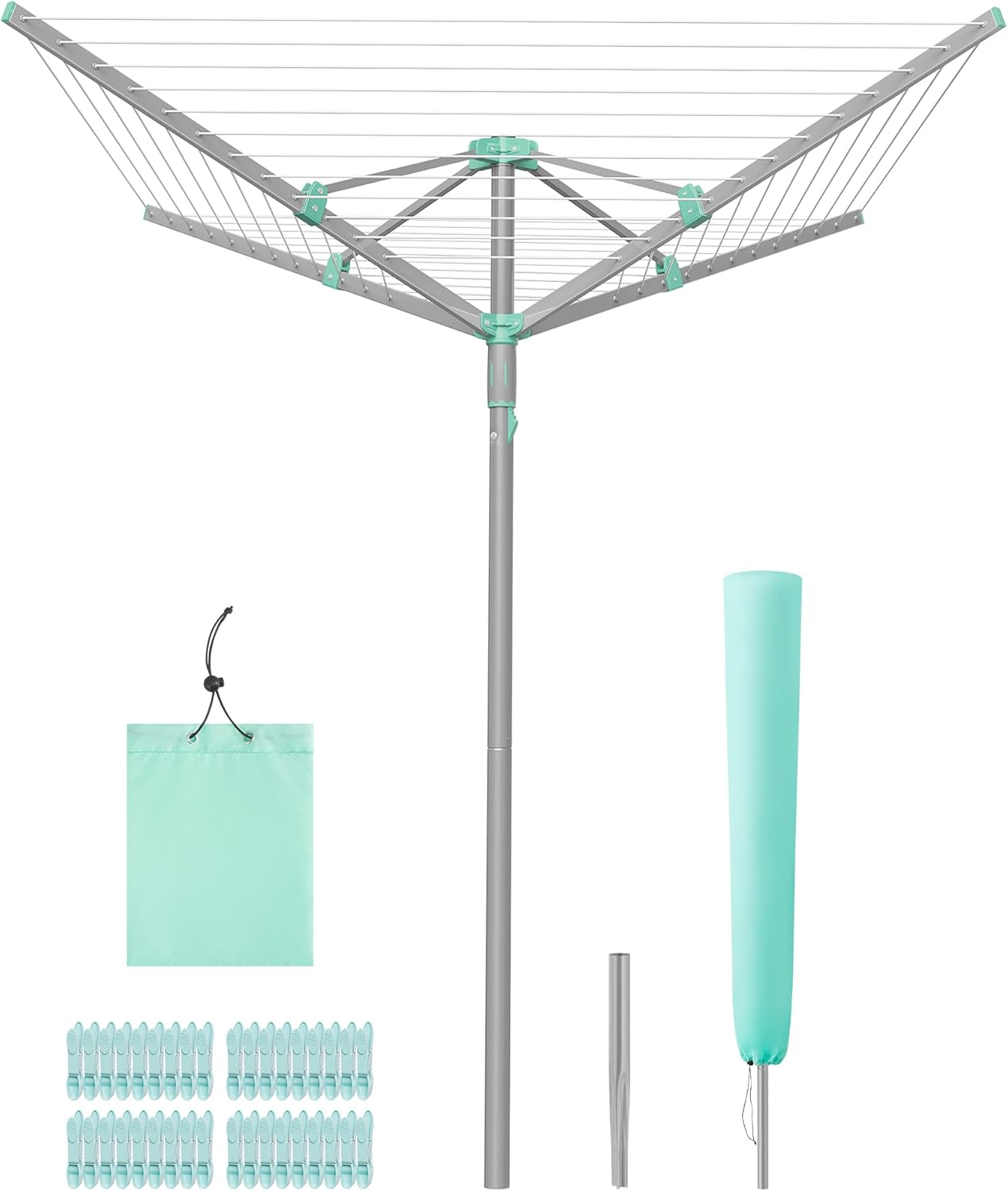 SONGMICS Wäschespinne 45 m drehbar