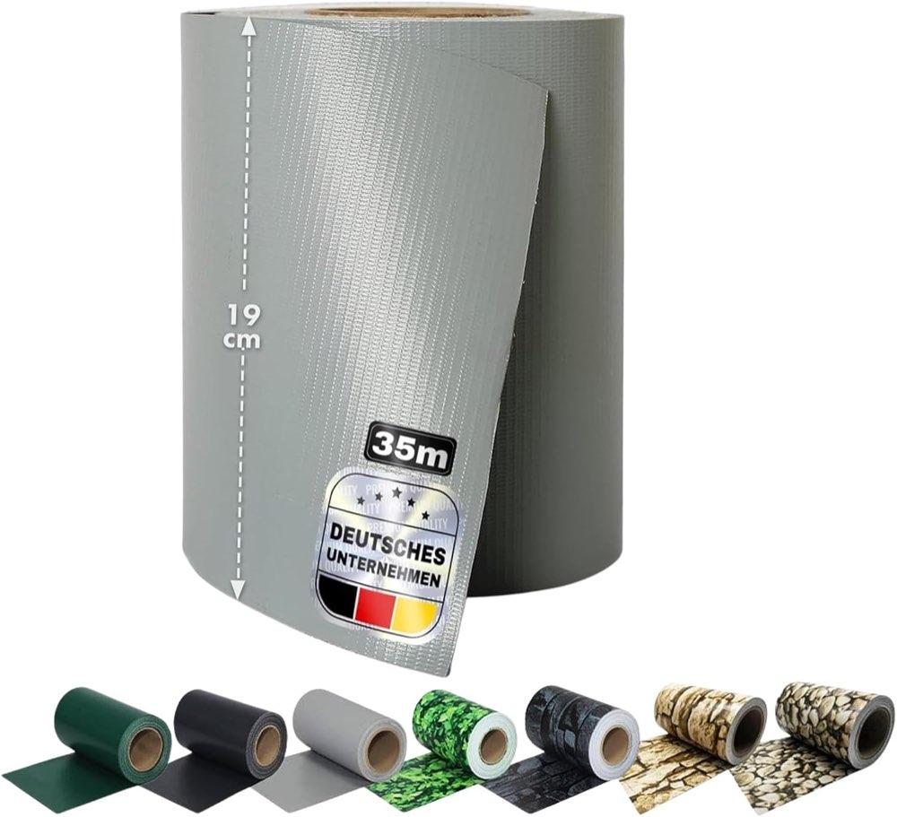 Floordirekt PVC Sichtschutzstreifen 35 m × 19 cm Grau