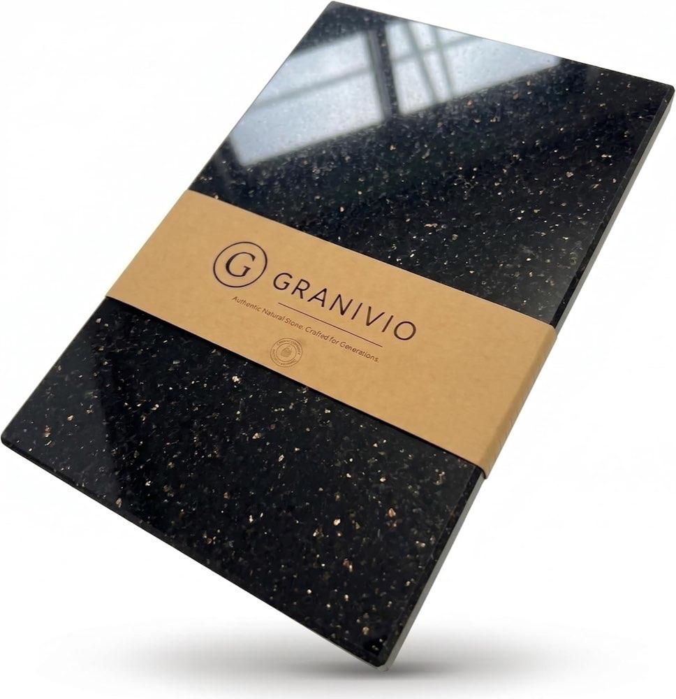 Granivio Granit Herdabdeckplatte Star Galaxy 30×20 cm