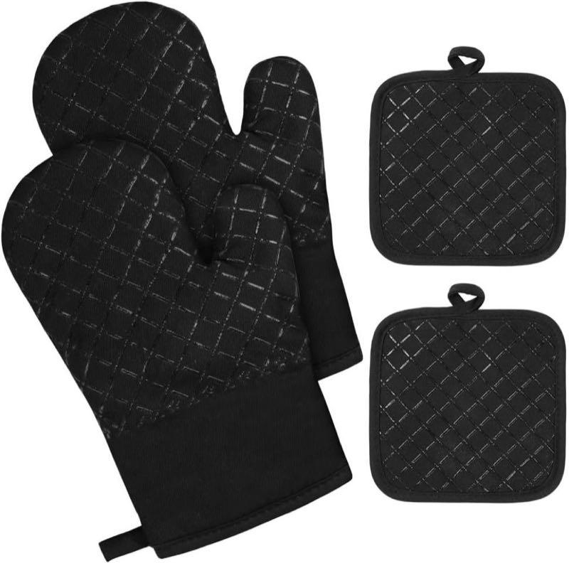 AUAUY Ofenhandschuhe + Topflappen 230°C