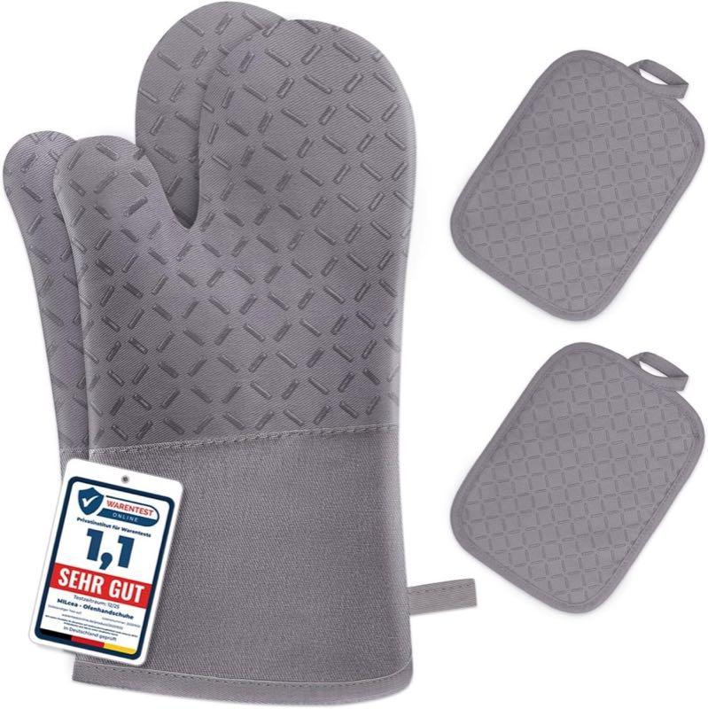 MILcea MILcea Ofenhandschuhe + Topflappen 300°C Grau - Produktbild