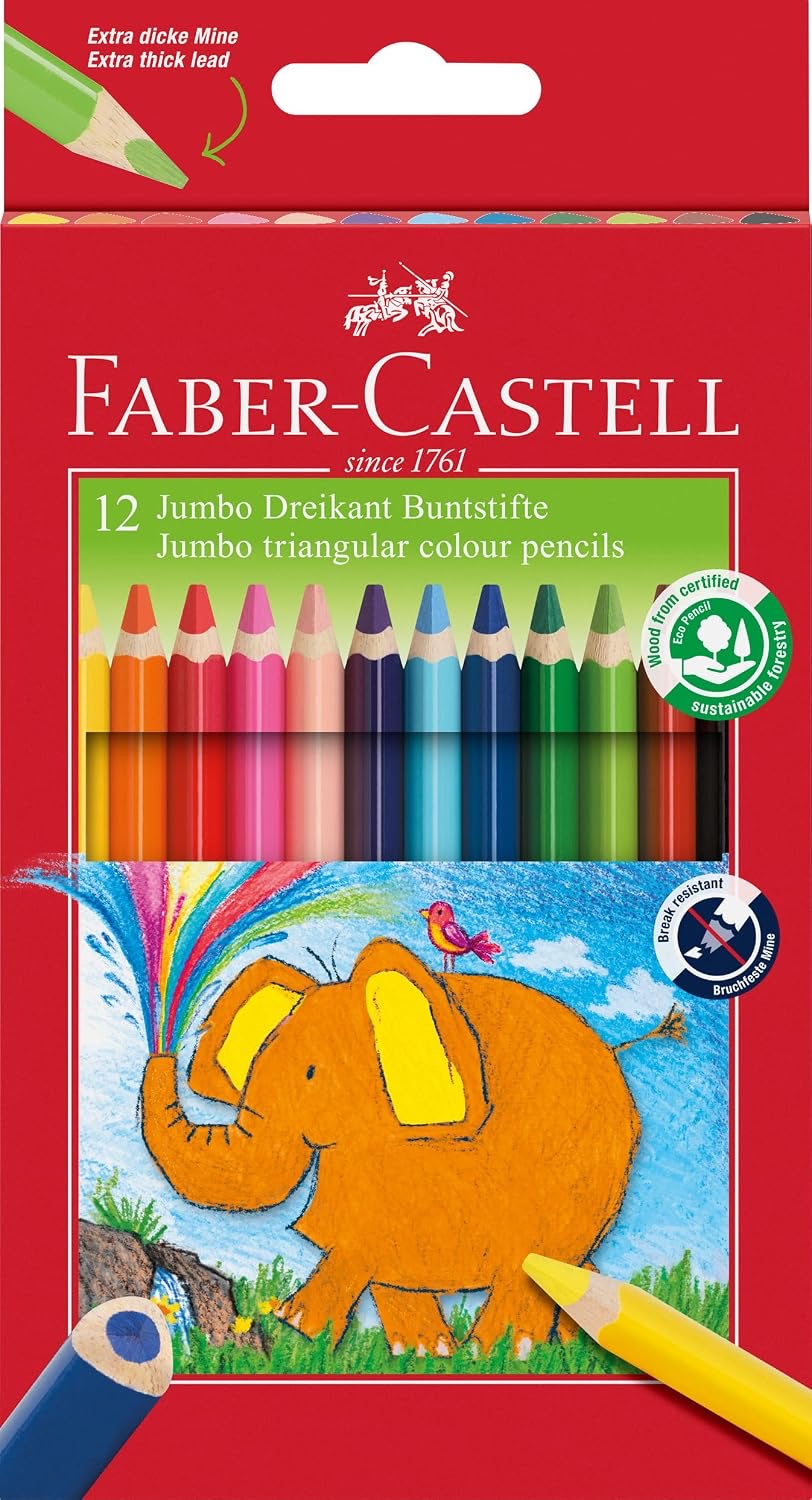 Faber-Castell Jumbo Dreikant, 12er