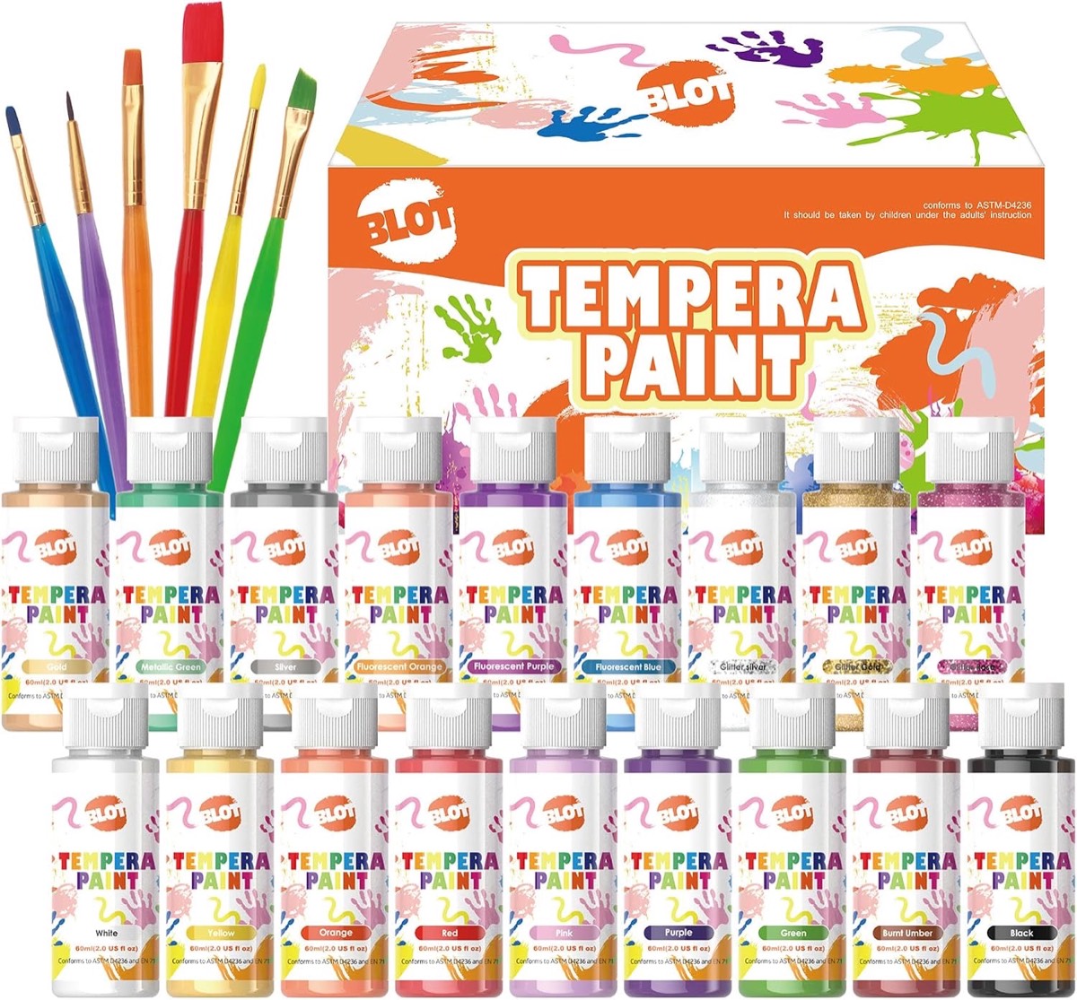 BLOT Temperafarben 18×60 ml