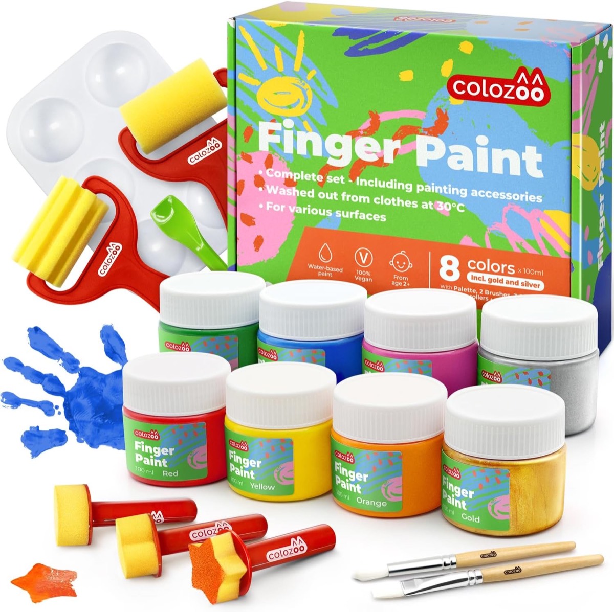 colozoo Fingerfarben 8×100 ml