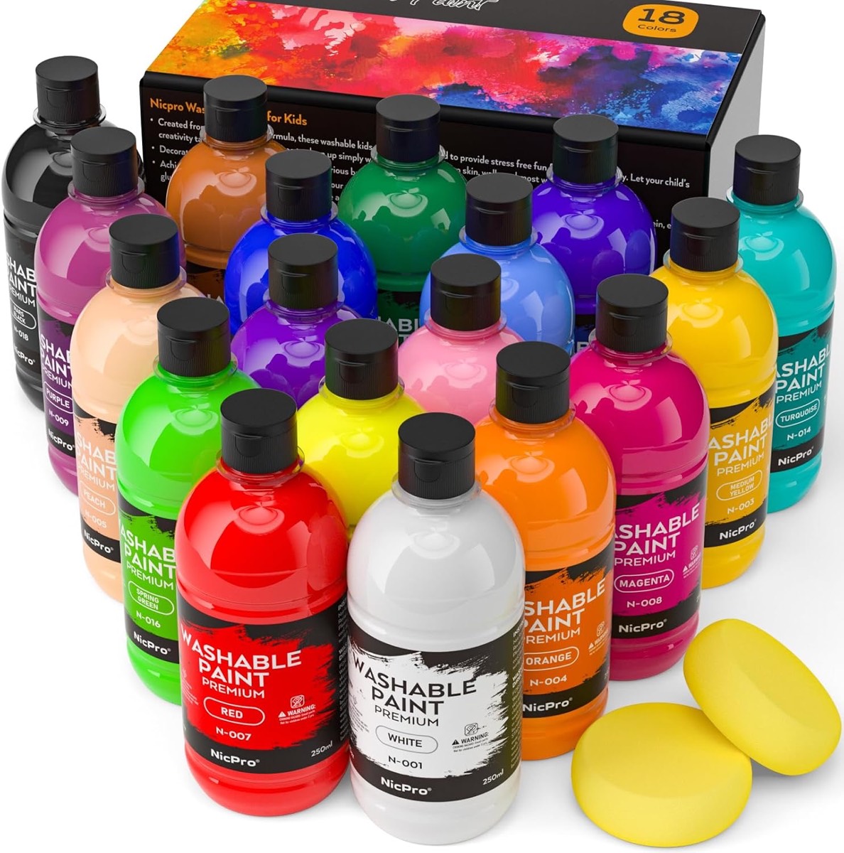 Nicpro Temperafarben 18×250 ml