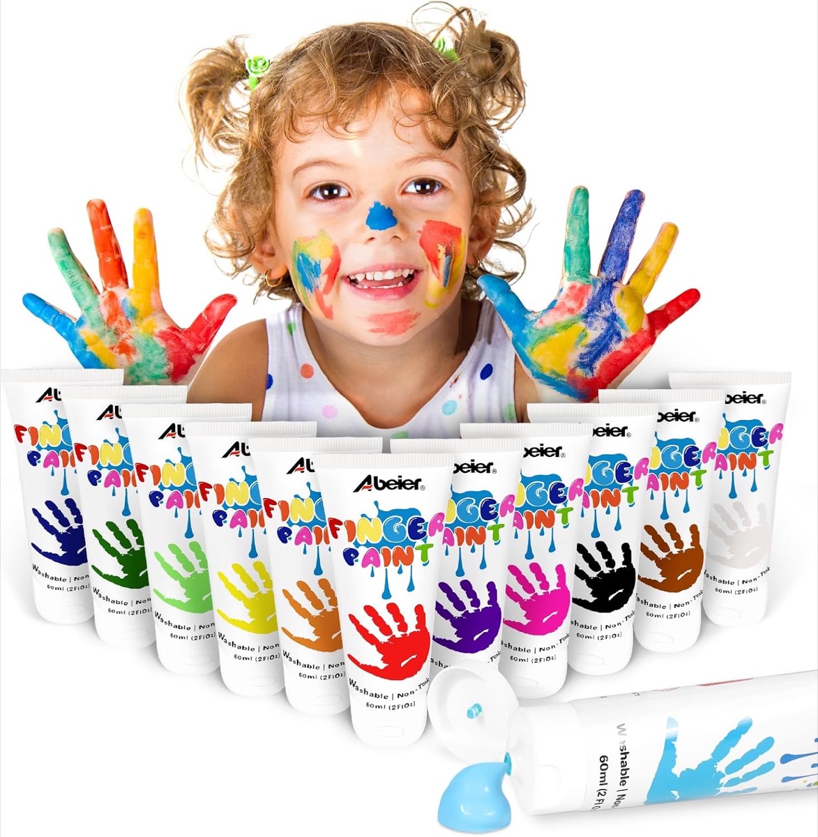 ABEIER Fingerfarben 12×60 ml