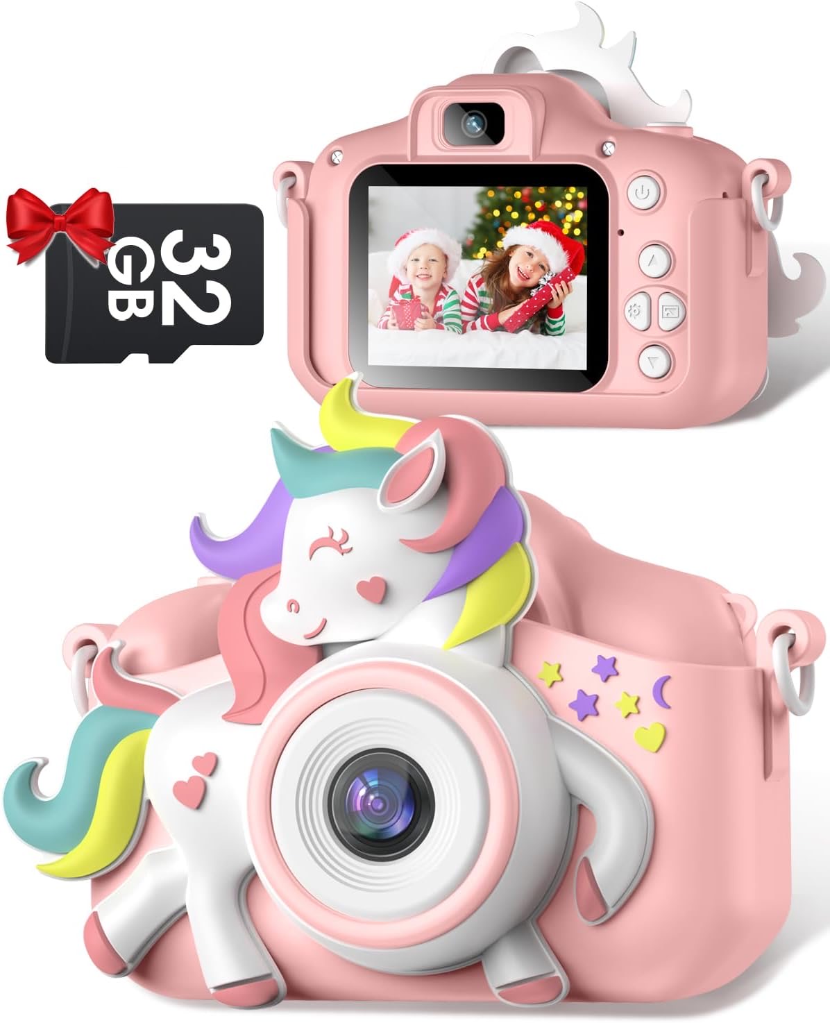 Gofunly Kinderkamera Pferd mit 32-GB-Karte