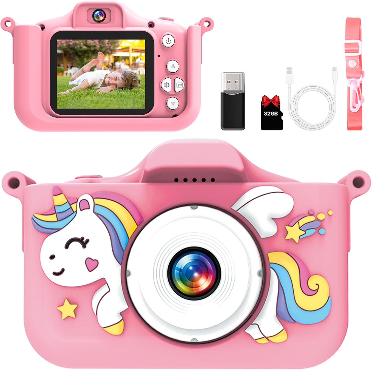 GlowPlayX Kinderkamera Einhorn 1080P