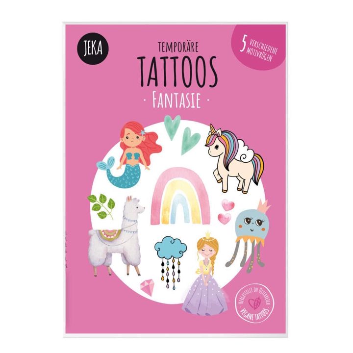 Temporäre Tattoos Fantasie, 5 Motivbögen