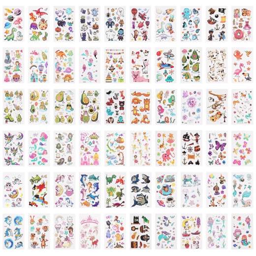 ACWOO 60 Blätter Kindertattoos