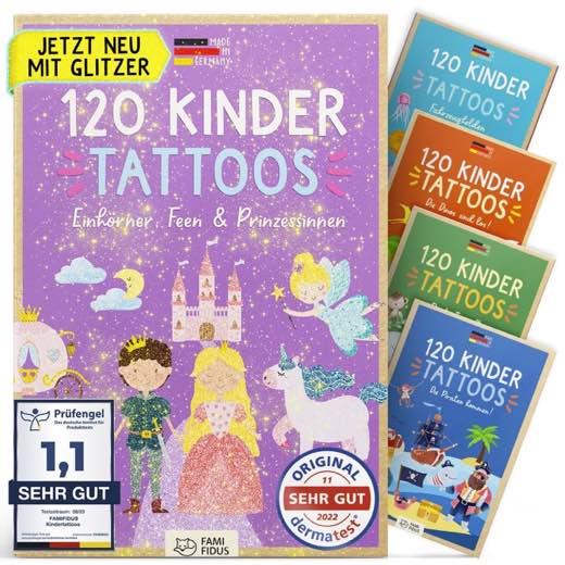 Famifidus 120 Glitzer-Tattoos