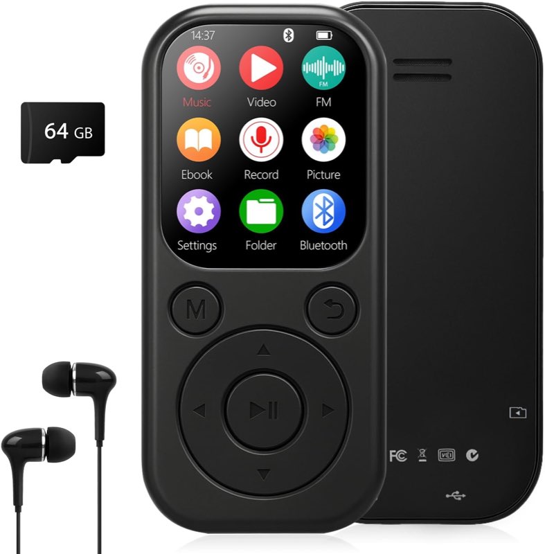 Aroeally MP3-01D mit 64-GB-Karte
