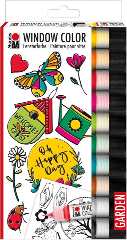 Marabu Window Color Garden, 10 × 25 ml