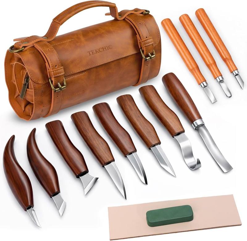 TEKCHIC Schnitzmesser-Set 14-teilig
