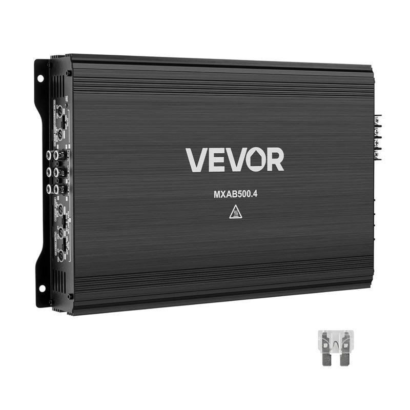 VEVOR Autoverstärker 4-Kanal, Endstufe Klasse AB Überbrückbar, Max. 4 x 250 W an 4 Ohm / 4 x 500 W an 2 Ohm