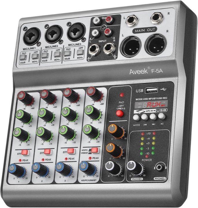 Aveek 5-Kanal Audio-Mixer AK-70