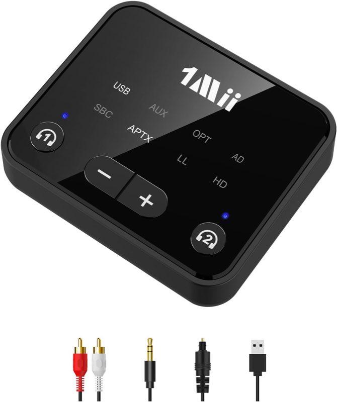 1Mii Bluetooth 5.3 Transmitter für TV, aptX Low Latency, Dual Link