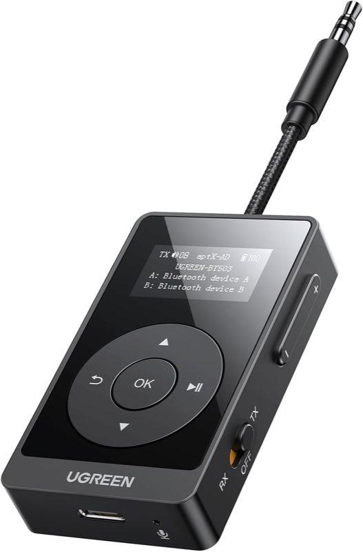 UGREEN aptX Bluetooth 5.3 Transmitter Empfänger, Modell 45492